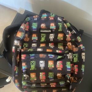 Minecraft Kids Black Pixel Character Backpack